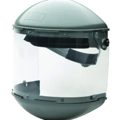 Fibre-Metal by Honeywell 7 inch Crown Size Ratchet Dual Crown High Performance Face Shield System, Clear Visor and Noryl Chin Guard - FM500DCCL