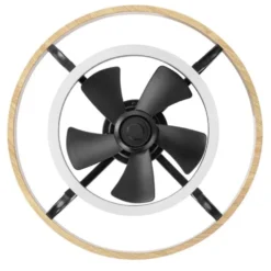 Honeywell Acklen Indoor Fandelier Modern Ceiling Fan with Color Changing Technology and Remote Control - 21 Inch, Matte Black