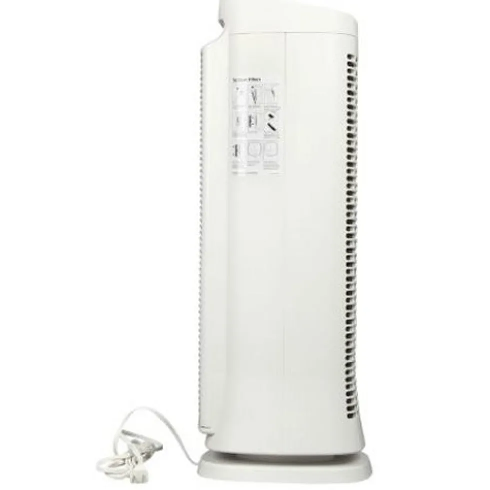 Honeywell Air Genius 3 Oscillating Tower Air Purifier with Permanent Washable Filter- White, HFD300