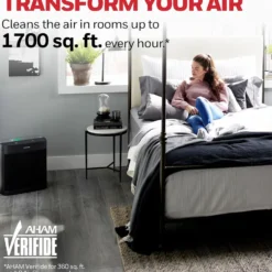 Honeywell Allergen Plus HEPA Home Air Purifier For Large Rooms - Black, HPA5200B