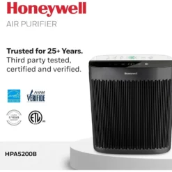 Honeywell Allergen Plus HEPA Home Air Purifier For Large Rooms - Black, HPA5200B
