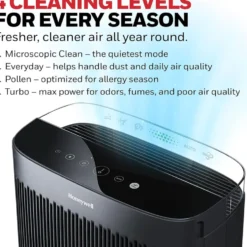 Honeywell Allergen Plus HEPA Home Air Purifier For Large Rooms - Black, HPA5200B