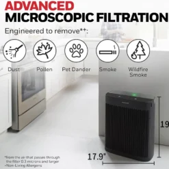 Honeywell Allergen Plus HEPA Home Air Purifier For Large Rooms - Black, HPA5200B