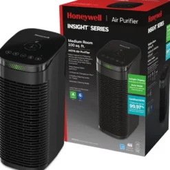 Honeywell Allergen Plus HEPA Tower Small Air Purifier - Black, HPA080B