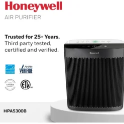 Honeywell Allergen Plus HEPA Home Air Purifier for Extra Large Rooms - Black, HPA5300B