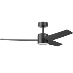 Honeywell Altan Indoor or Covered Outdoor Ceiling Fan with Adjustable LED Light, 52-Inch, Matte Black - 53061-03