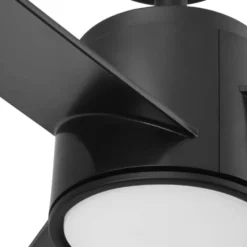 Honeywell Altan Indoor or Covered Outdoor Ceiling Fan with Adjustable LED Light, 52-Inch, Matte Black - 53061-03