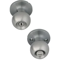 Honeywell Ball Privacy Door Knob, Satin Nickel, 8102302