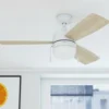 Honeywell Barcadero 3-Blade Ceiling Fan with Light, Bright White, 44-Inch - 51475
