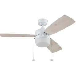 Honeywell Barcadero 3-Blade Ceiling Fan with Light, Bright White, 44-Inch - 51475