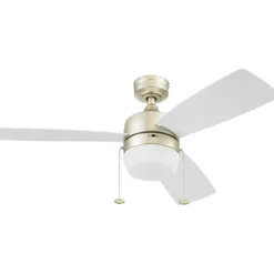 Honeywell Barcadero 3-Blade Ceiling Fan with Light, Champagne, 44-Inch - 51625
