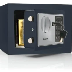 Honeywell 5605B Compact Steel Digital Security Box - Navy (.15 cu ft.)