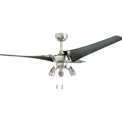 Honeywell 3 Blade Contemporary Phelix Indoor Ceiling Fan, Brushed Nickel, 56-Inch - 50611