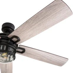 Honeywell Bontera Indoor LED Ceiling Fan with Light, Matte Black, 52-Inch - 50690