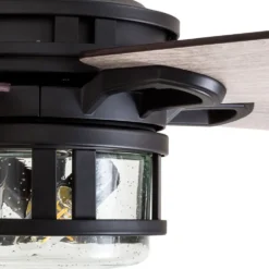 Honeywell Bontera Indoor LED Ceiling Fan with Light, Matte Black, 52-Inch - 50690