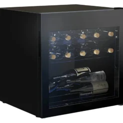 Honeywell 14 Bottle Countertop Wine Cooler Refrigerator with Slide Out Shelving, Black - H14WCB