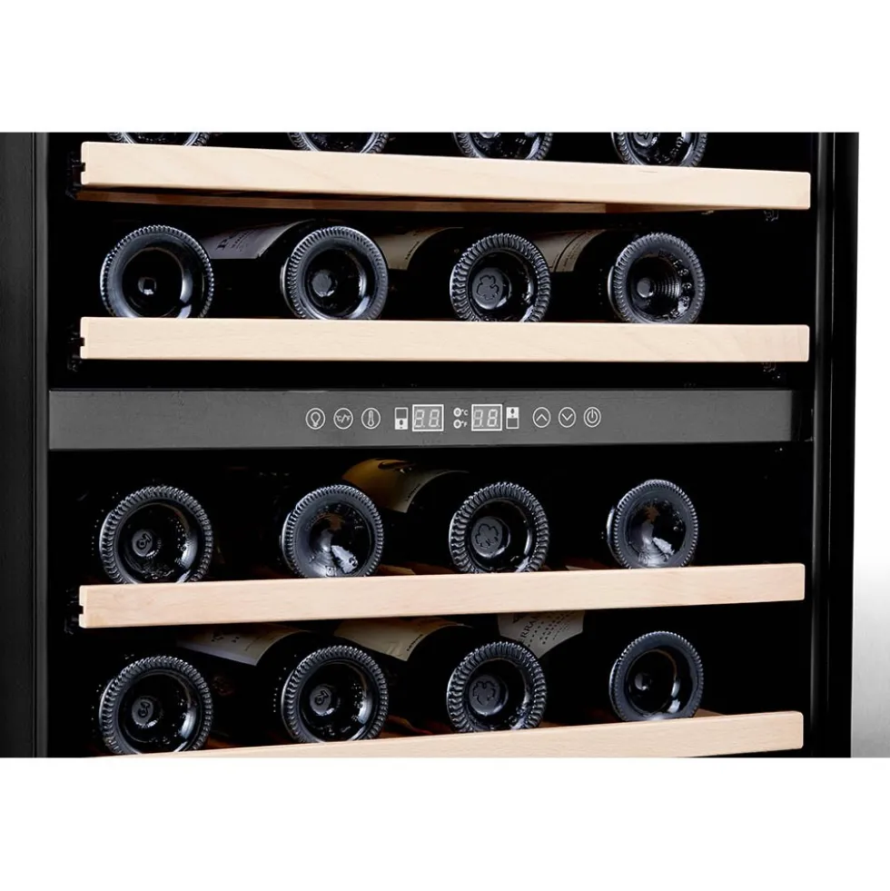 Honeywell 46 Bottle Dual Zone Compressor Wine Fridge with Touch Digital Temperature Control, Stainless Steel - H46WCS