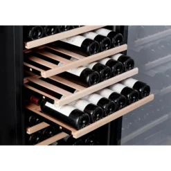 Honeywell 186 Bottle Large Freestanding Compressor Wine Cooler Fridge with Digital Temperature Control, Stainless Steel - H186WCS