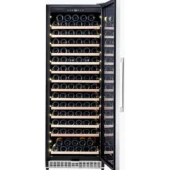 Honeywell 165 Bottle Large Freestanding Wine Cooler Refrigerator with Digital Wine Fridge Temperature Control, Stainless Steel - H165WCS