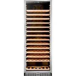 Honeywell 165 Bottle Large Freestanding Wine Cooler Refrigerator with Digital Wine Fridge Temperature Control, Stainless Steel - H165WCS