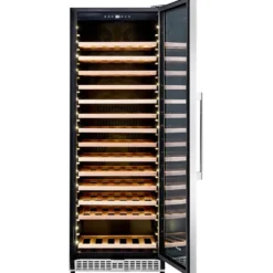 Honeywell 165 Bottle Large Freestanding Wine Cooler Refrigerator with Digital Wine Fridge Temperature Control, Stainless Steel - H165WCS