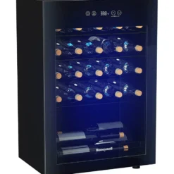 Honeywell 24 Bottle Small Wine Fridge with Digital Thermostat, Black - H24WCB