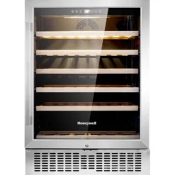 Honeywell 46 Bottle Wine Cooler Refrigerator with Touch Controls, Stainless Steel - H46WCS-1