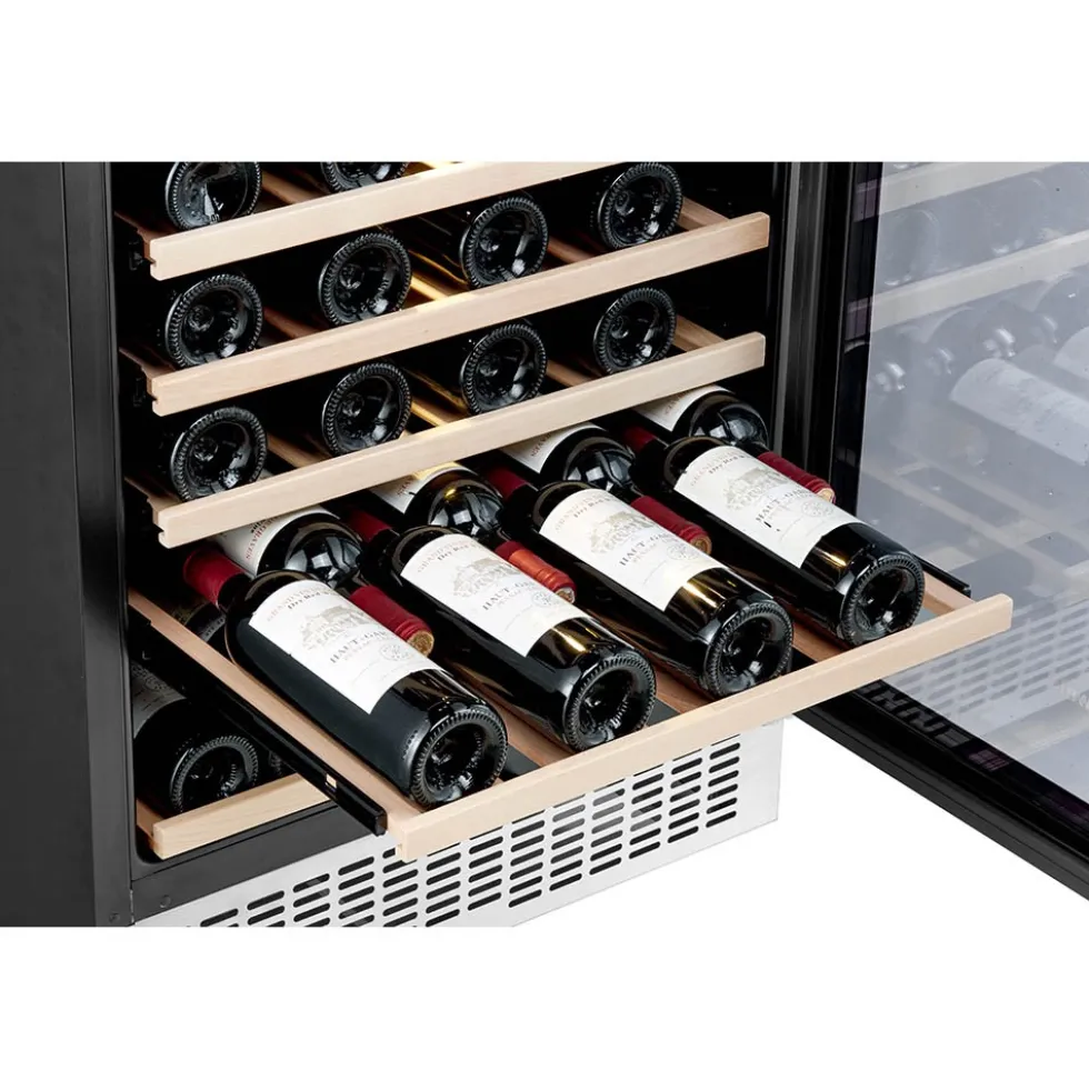 Honeywell 46 Bottle Wine Cooler Refrigerator with Touch Controls, Stainless Steel - H46WCS-1