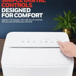 Honeywell 14,500 BTU Dual Hose Portable Air Conditioner with Dehumidifier and Fan, White, HW4CEDAWW0