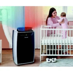 Honeywell 14,000 BTU Heat and Cool Portable Air Conditioner with Heating Pump - Black and Silver, MN4HFS9