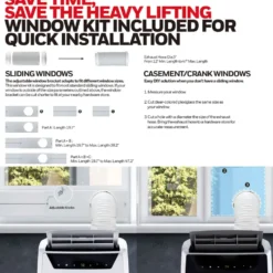 Honeywell 11,000 BTU Portable Air Conditioner, Dehumidifier and Fan - Black and Silver, MN1CFS8