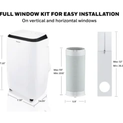 Honeywell 11,000 BTU Portable Air Conditioner, Fan, and Dehumidifier - White, HM2CESAWK8