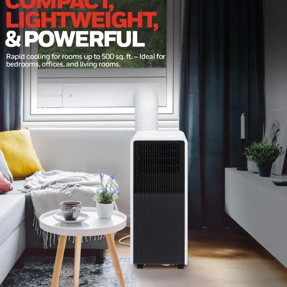 Honeywell 10,000 BTU Slim and Smart WiFi Portable Air Conditioner with Fan, Dehumidifier, and Alexa/Google Home Voice Control, HX4CESVWG0