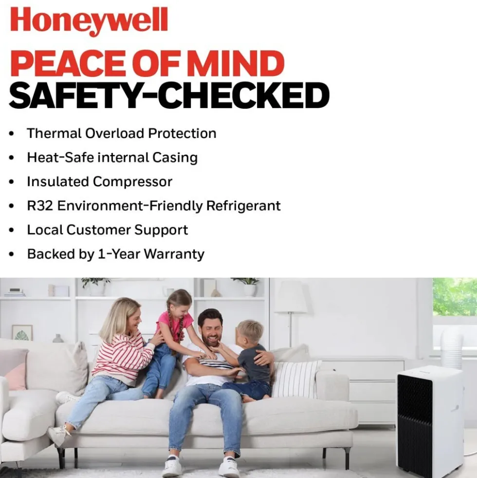 Honeywell 8,000 BTU Slim Portable Air Conditioner with Fan and Dehumidifier, HX2CESAWG8