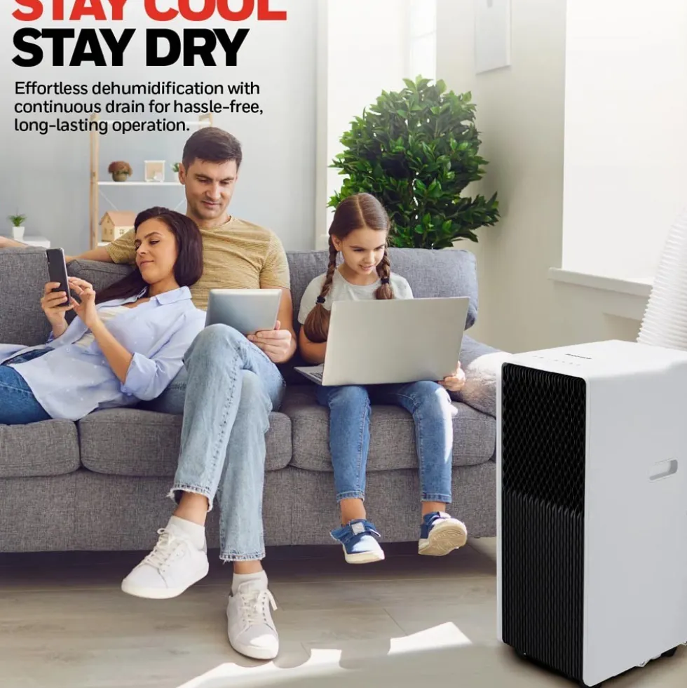 Honeywell 8,000 BTU Slim Portable Air Conditioner with Fan and Dehumidifier, HX2CESAWG8