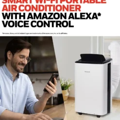 Honeywell 10,000 BTU Smart Wi-Fi Portable Air Conditioner, Dehumidifier and Fan, HF0CESVWK6