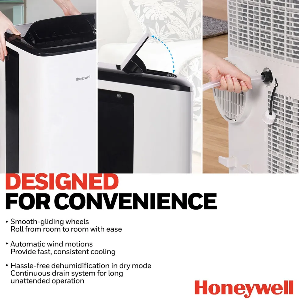 Honeywell 10,000 BTU Smart Wi-Fi Portable Air Conditioner, Dehumidifier and Fan, HF0CESVWK6