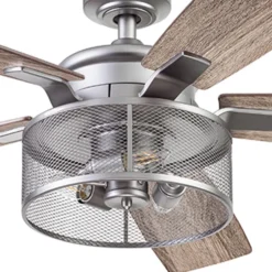 Honeywell Carnegie Rustic Chic Ceiling Fan, Pewter, 52-Inch - 51460