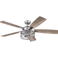 Honeywell Carnegie Rustic Chic Ceiling Fan, Pewter, 52-Inch - 51460