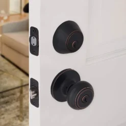 Honeywell Classic Door Knob Home Security Kit, Oil Rubbed Bronze, 8101406