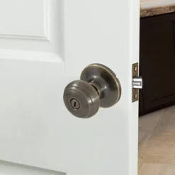 Honeywell Classic Privacy Door Knob, Antique Brass, 8101102