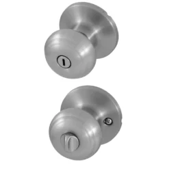 Honeywell Classic Privacy Door Knob, Satin Nickel, 8101302