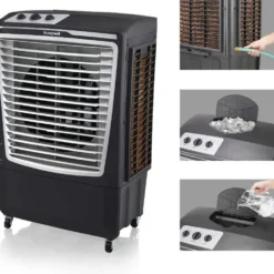 Honeywell CO610PMG Outdoor Weatherproof Evaporative Air Cooler, 2669 CFM for Large Spaces - 14 Gallon Tank, Gray