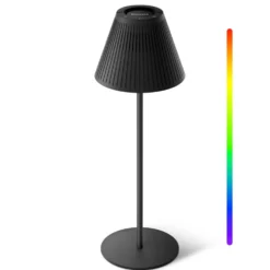 Honeywell Cordless LED Desk Lamp with Rechargeable Battery, Color Changing and Touch Controls, Black HWT-M1B