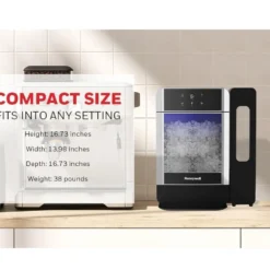 Honeywell Countertop Nugget Ice Maker, Large Capacity Chewable Ice Machine with Large Ice Storage and 1 Gallon Water Tank - H-ICE