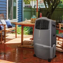 Honeywell CO30XE Indoor/Outdoor Evaporative Air Cooler, 525 CFM - 7.9 Gallon Tank, Gray