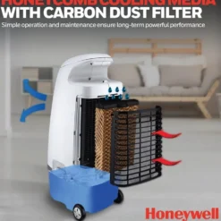 Honeywell CS10PE Spot Evaporative Air Cooler with Detachable Tank, 459 CFM for Small Spaces - White