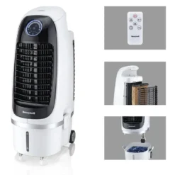 Honeywell CS10PE Spot Evaporative Air Cooler with Detachable Tank, 459 CFM for Small Spaces - White