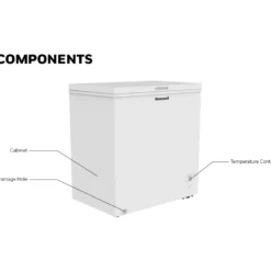 Honeywell 5 Cu Ft Chest Freezer with Removable Storage Basket, White - H5CFW