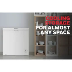 Honeywell 5 Cu Ft Chest Freezer with Removable Storage Basket, White - H5CFW